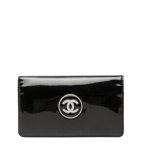 CHANEL Black Logo Wallet